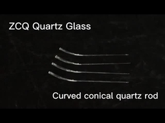 قضيب الكوارتز الشفاف سطح أملس منحني قضيب زجاجي مخروطي