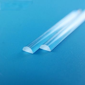 Semicircle Quartz Glass Rod End Face Grinding for Semiconductor
