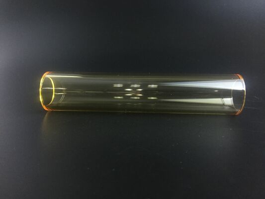 Yellow Transparent Quartz Tube Samarium Doped High Temperature Shock Resistance