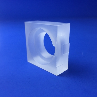 Machining Quartz Glass Frosted Surface With Stepped Bore Tolerance 0.02 mm