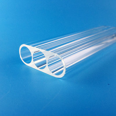 Laser Spare Parts External Surface Frosted Triple Bore Quartz Glass Tube