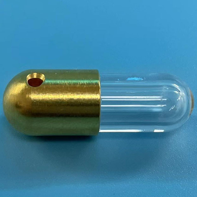 Clear Fused Quartz Screw Threaded Tube  Open Ended Quartz Tube  With Plastic/gold/silver Caps
