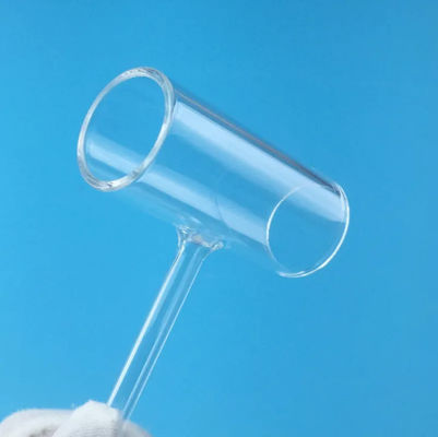 Solar Energy Compatible Clear Quartz Glass Tee Pipe With 2.2g/cm3 Density