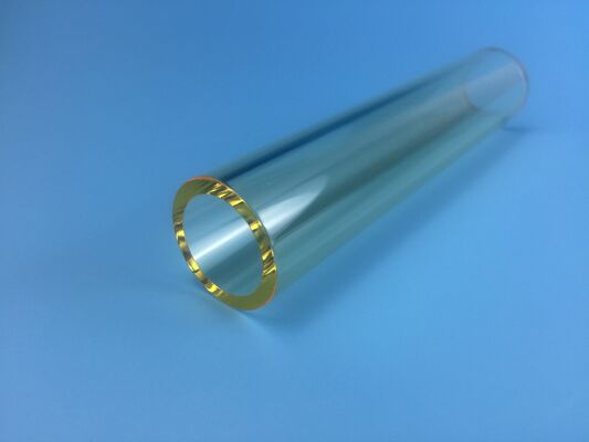 Yellow Transparent Quartz Tube Samarium Doped High Temperature Shock Resistance