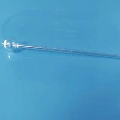 1100 Degrees Processing Temperature Quartz Glass Tube With Round End Transparent Clear Material