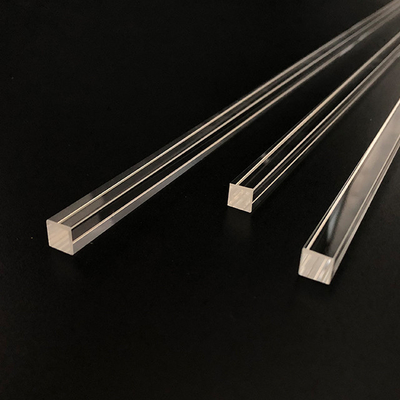 Optical Fused Silica Rods End Face Polishing Square Quartz Rod